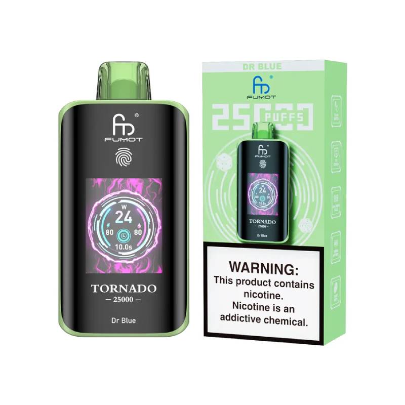 🧊 Fumot Tornado 25K – Einweg-Vape mit Dual-Mesh-Coil & LED-Display 🍓🥭🍏