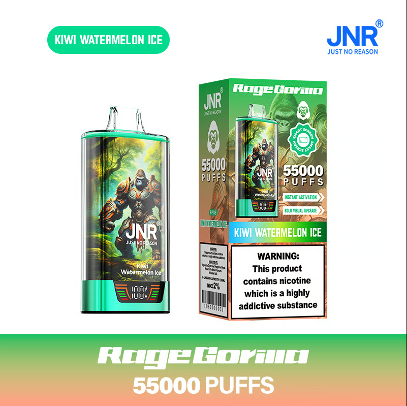 💨JNR Rage Gorilla 55K Puffs Dual Mesh Disposable Vape with Smart Display & Type-C Fast Charging🐒⚡💨