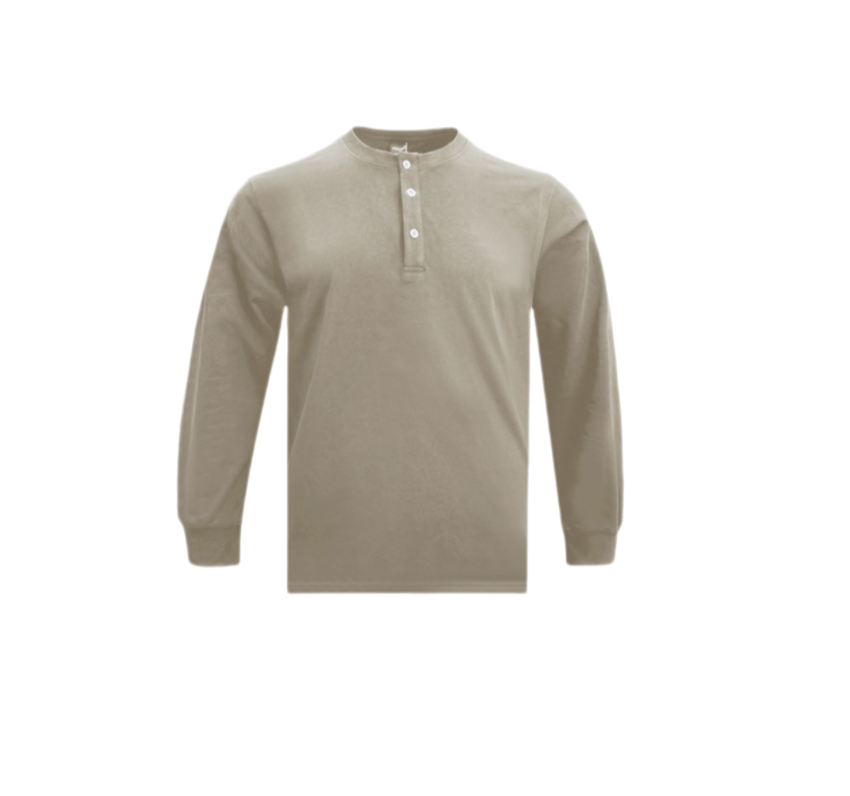 Men’s 320 GSM Henley Long-Sleeve Shirt – 100% Cotton Heavyweight Base Layer, Tailored Fit