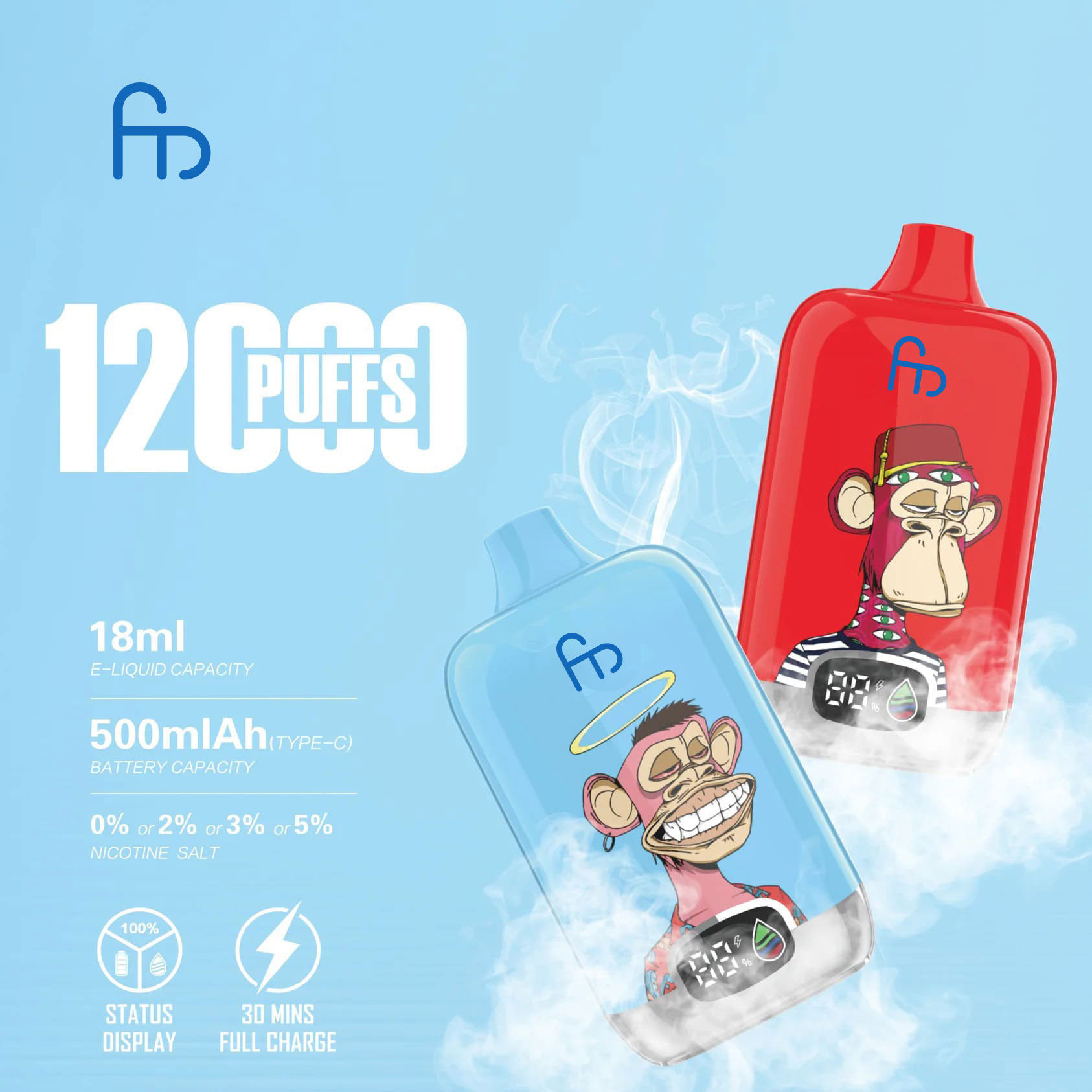 Fumot Digitale Box Einweg-Vape 12000 Züge