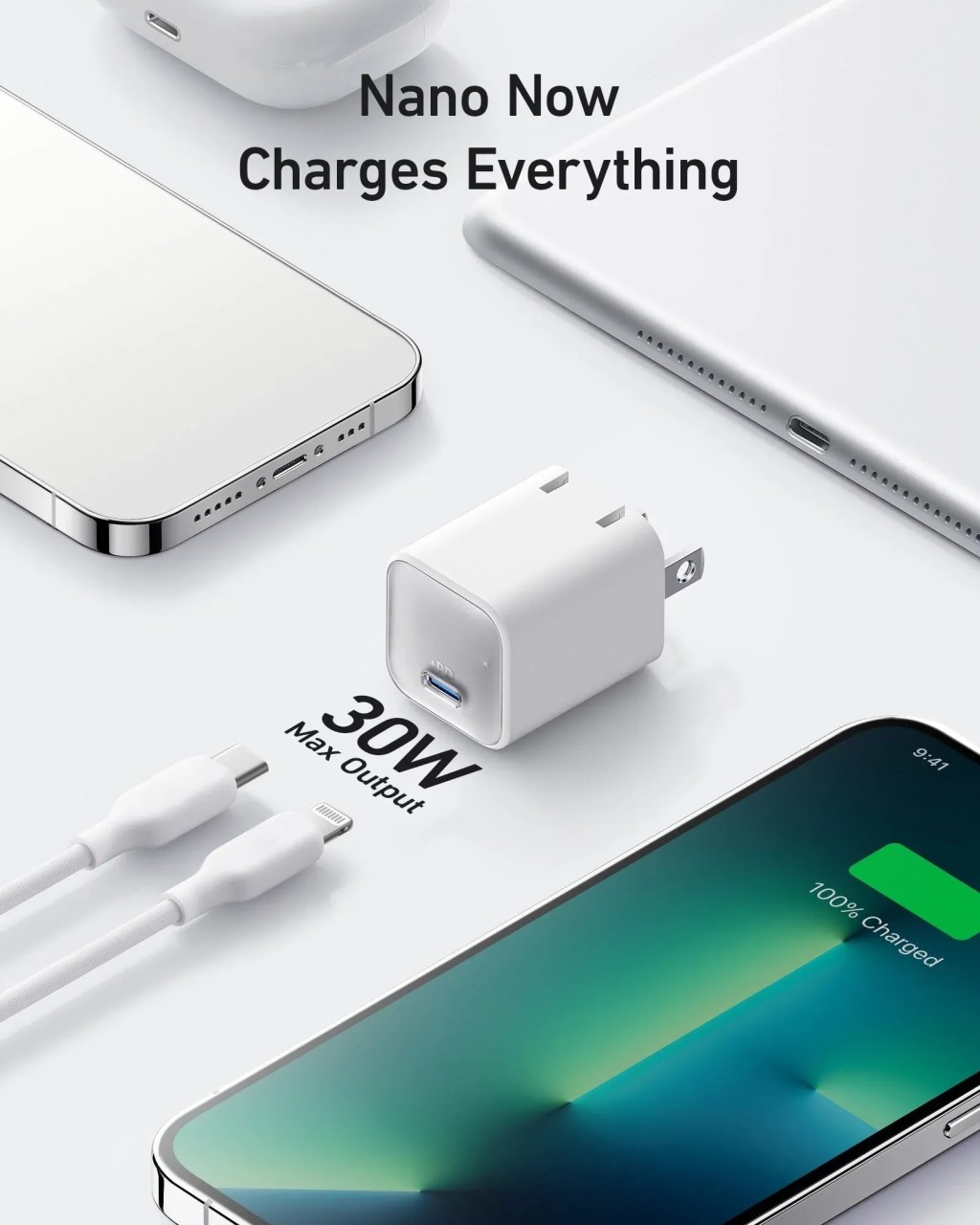 Charger (30W) with 6 ft USB-C to Lightning Cable