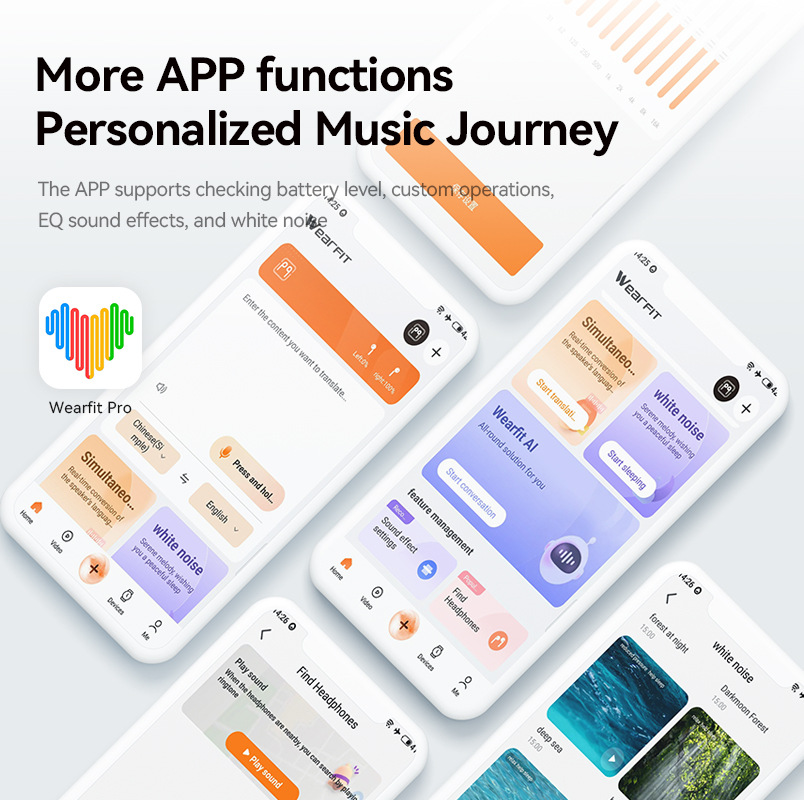 Fast V5.4 Wireless Earphones with HD Sound, Touch Control, Noise Reduction & Multi-device Compatibility