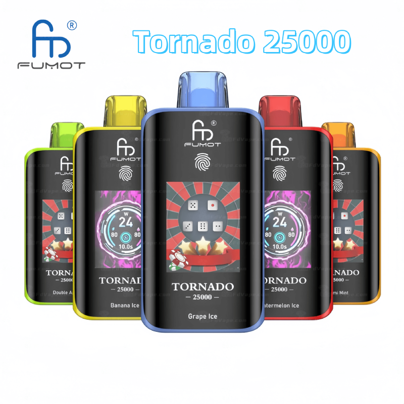 🧊 Fumot Tornado 25K – Einweg-Vape mit Dual-Mesh-Coil & LED-Display 🍓🥭🍏