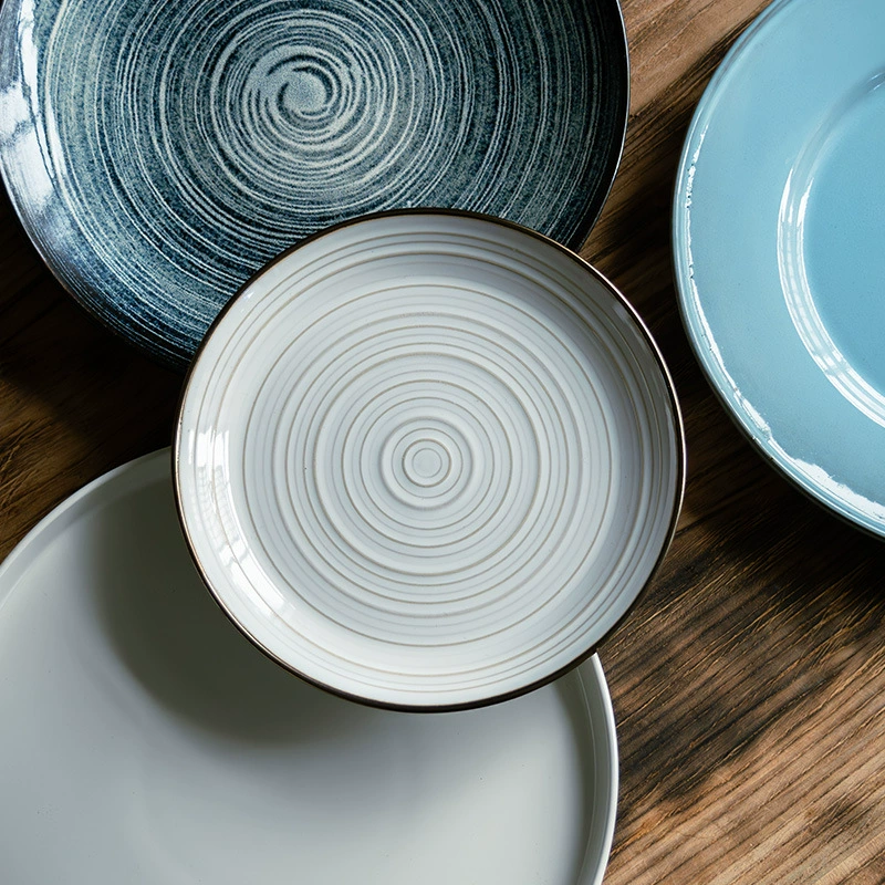 Textured Ceramic Dinner Plates – 10