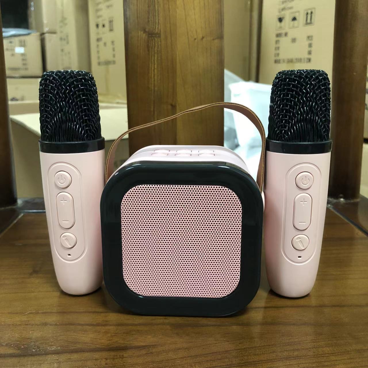 Compact Bluetooth Speaker with KTV Sound Effects and Colorful Lights