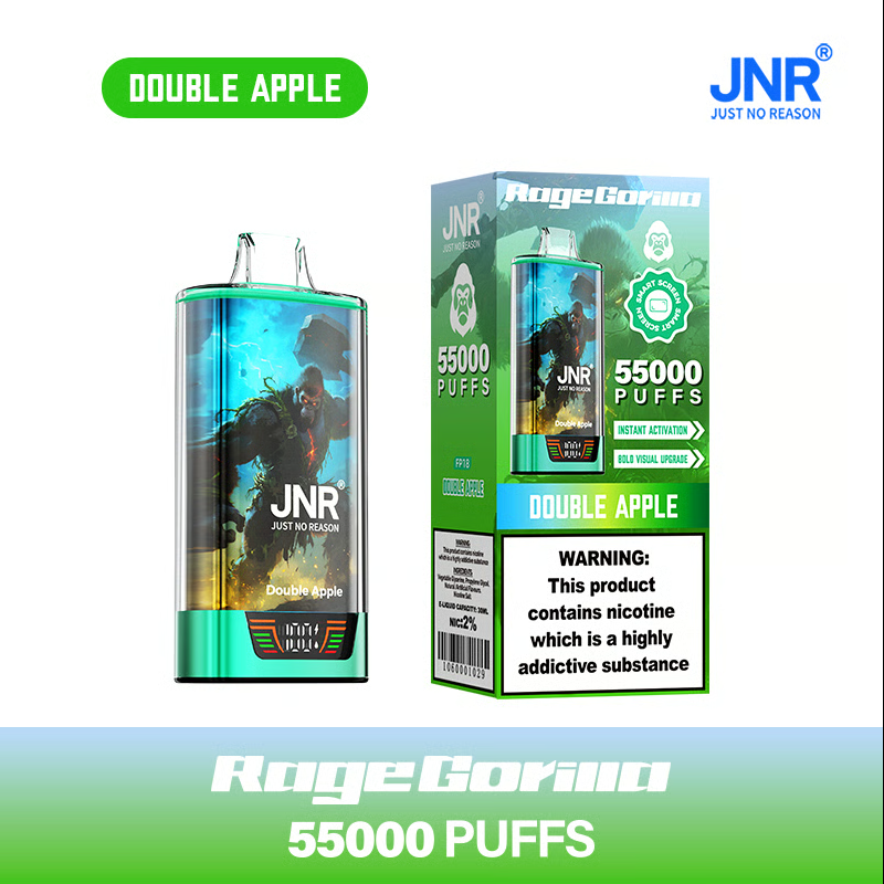 💨JNR Rage Gorilla 55K Puffs Dual Mesh Disposable Vape with Smart Display & Type-C Fast Charging🐒⚡💨