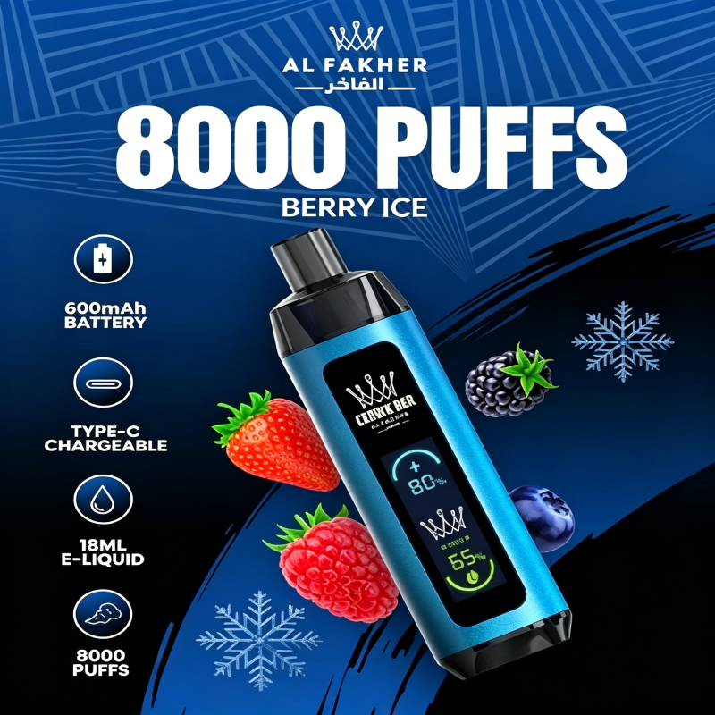 💨 Al Fakher Crown Bar Pro 8000 – Einweg-Vape mit 8000 Zügen & intensiven Aromen