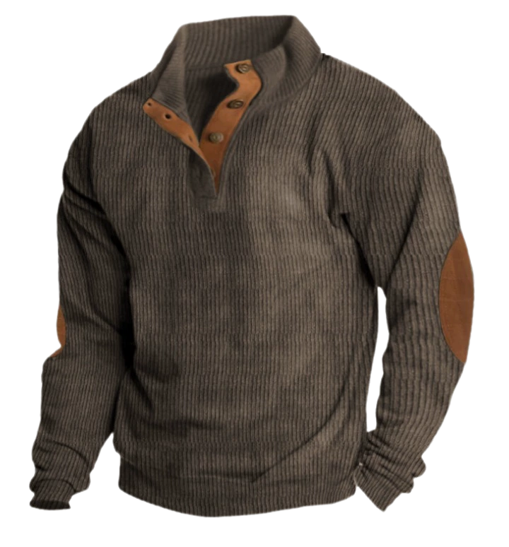 Men's Fleece Stand Collar Long Sleeve Sweatshirt Outdoor Casual