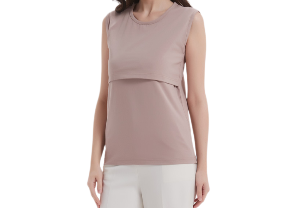 Summer Cotton Maternity Nursing Tank Top – Sleeveless Breastfeeding Camisole