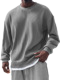 Men's Cotton-Poly Blend Long Sleeve Sweatshirt Relaxed Fit