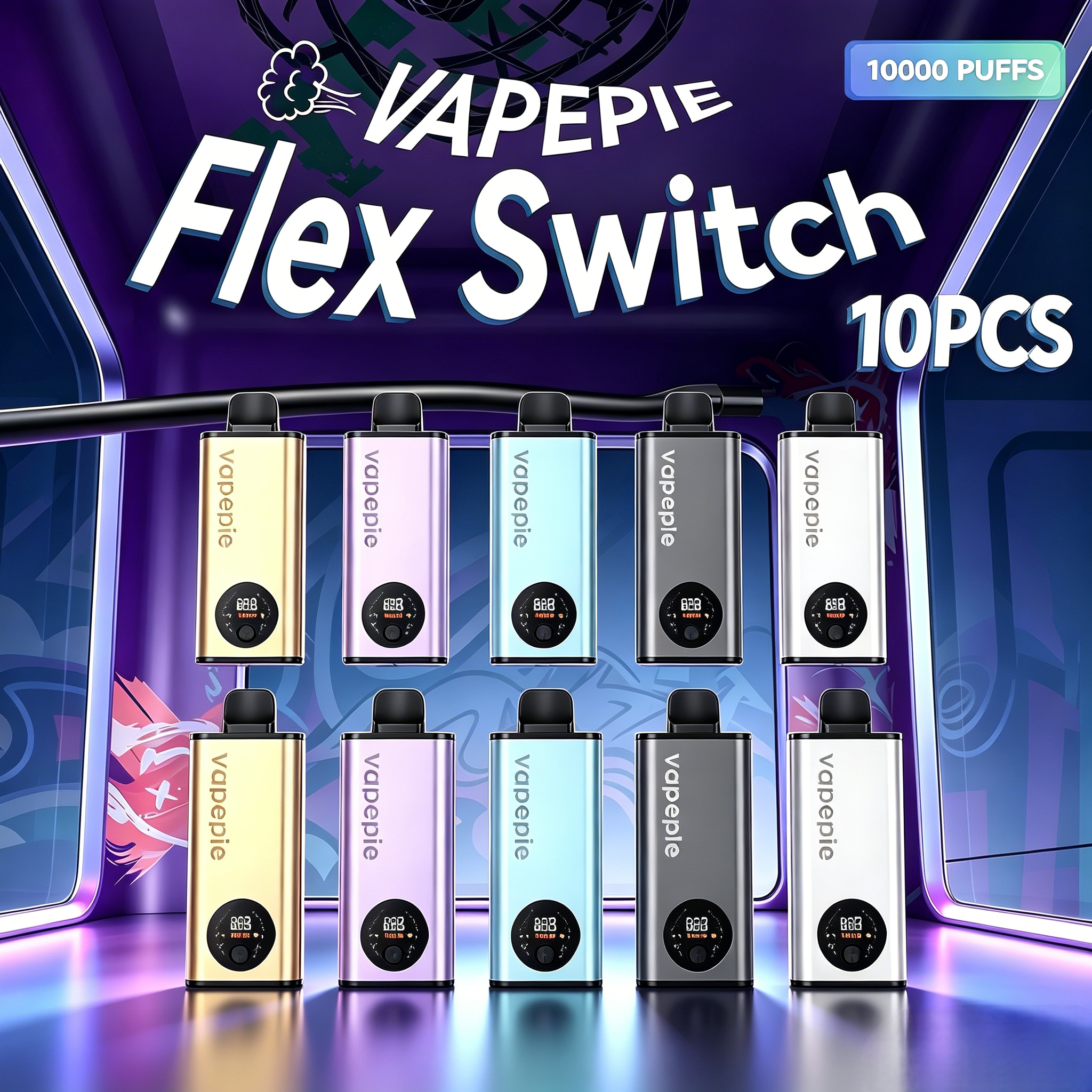 🔥 Sydney Stock 🇦🇺 Vapepie FlexSwitch Pod Kit 10000 Puffs Bundle