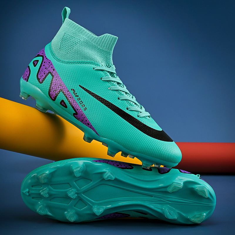 Assassin 15 High-Top Soccer Cleats — Turf Shoes for Students, Children, and Adults (CR7 World Cup Training Style)