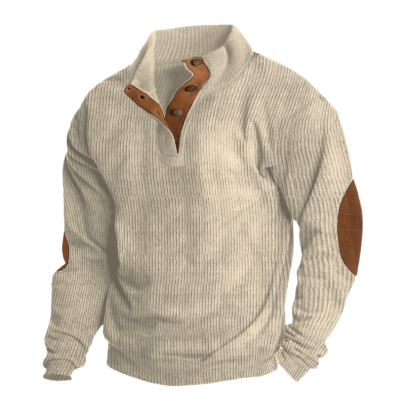 Men's Fleece Stand Collar Long Sleeve Sweatshirt Outdoor Casual
