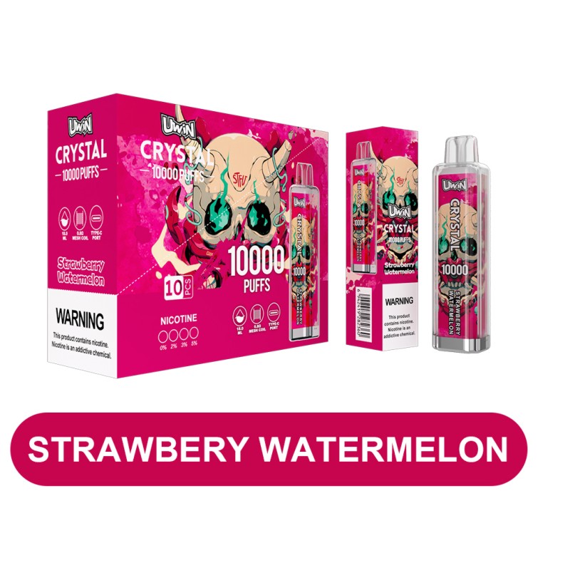Uwin Crystal 10000 Puffs Disposable Vape – 10-Pack Bundle | RGB Lights & Multiple Flavors