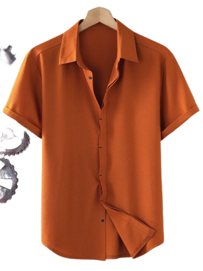 Teen Boys Long Sleeve Linen-Cotton Shirt Casual Collar Top