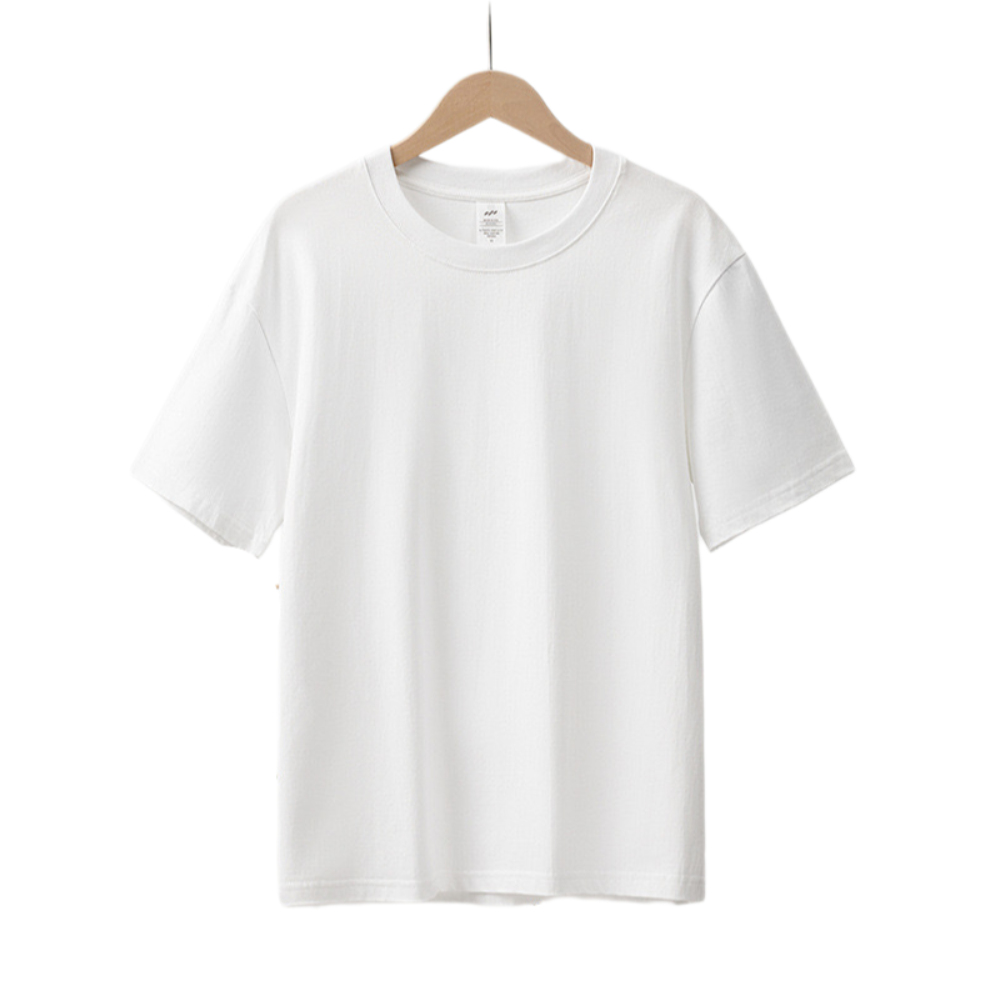 Men’s 220 GSM Cotton Short-Sleeve Shirt – 100% Combed Cotton, Relaxed Fit Crew Neck Base Layer