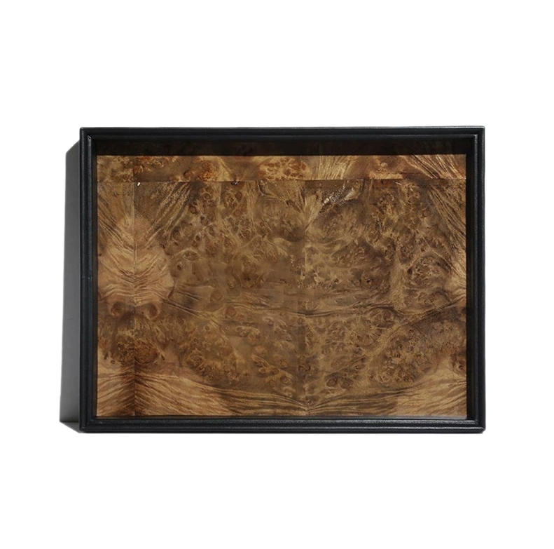 FSC Oak & LWG Leather Tray | EN 13442 & 10LB Capacity