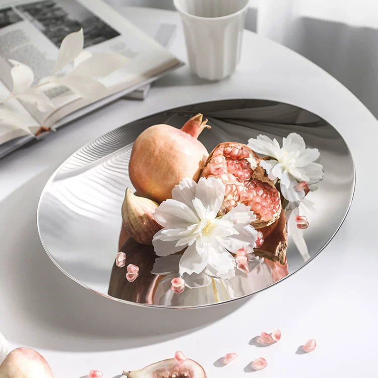 304 Stainless Steel Fruit Tray 12''x8'' | FDA 21 CFR 175.300 & 20LB Load ASTM D642