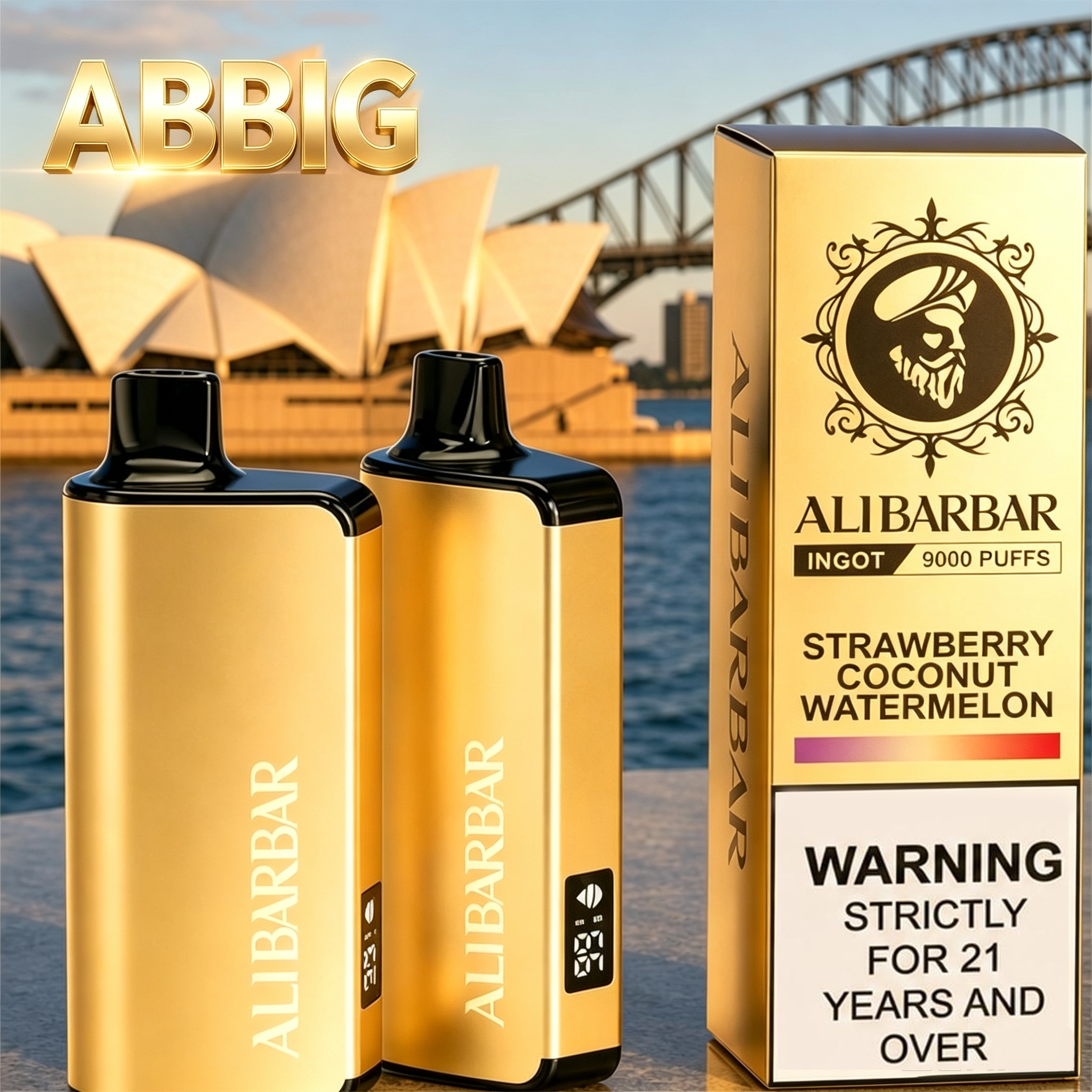 3PCS AU$102 | Only AU$34/PCS🔥 Alibarbar ABBIG 9000 Puffs Disposable Vape | Best Seller 🌟 | Sydney Stock 🚚🇦🇺