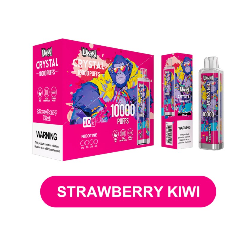 Uwin Crystal 10000 Puffs Disposable Vape – 10-Pack Bundle | RGB Lights & Multiple Flavors