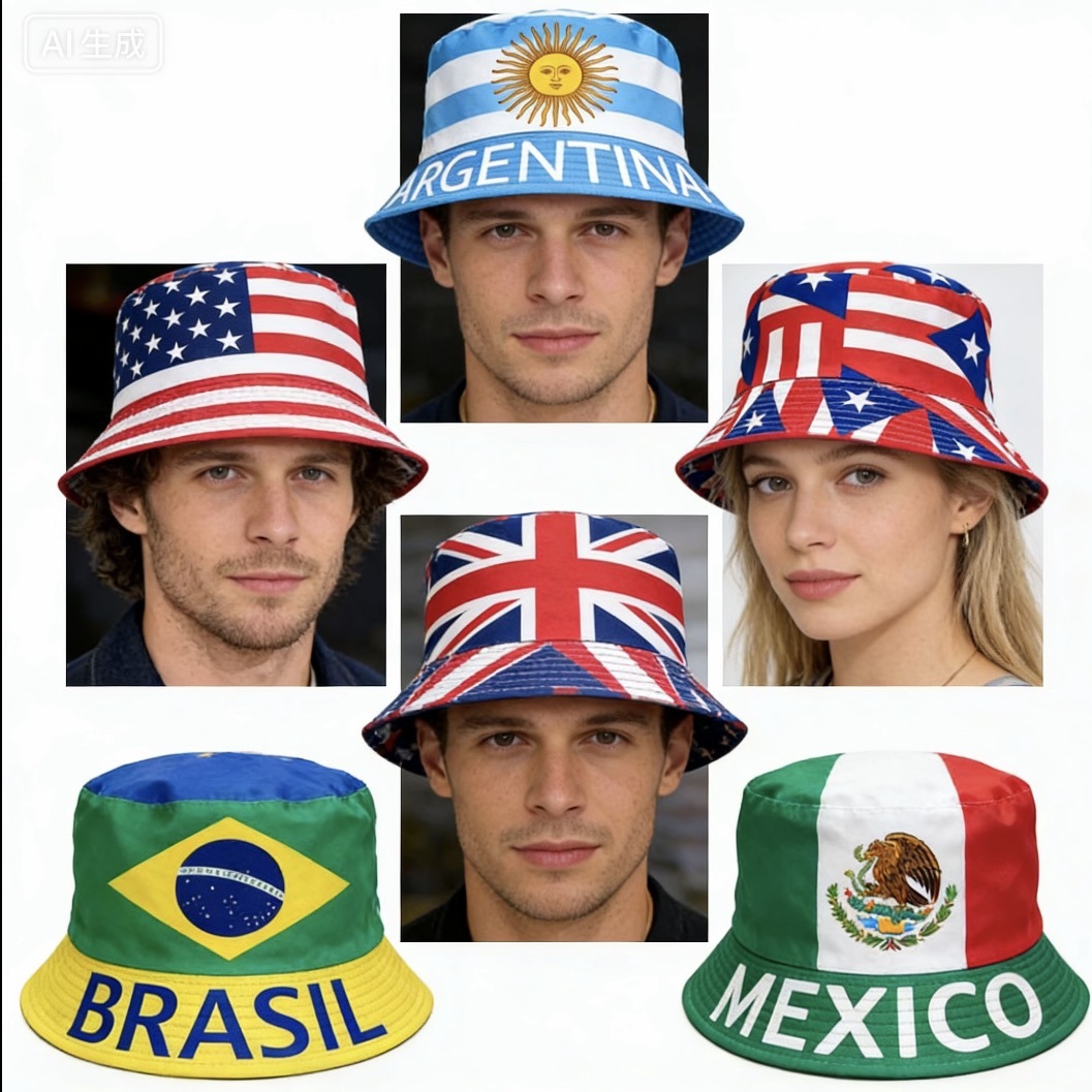 World Cup & Euro Cup National Flag Bucket Hat