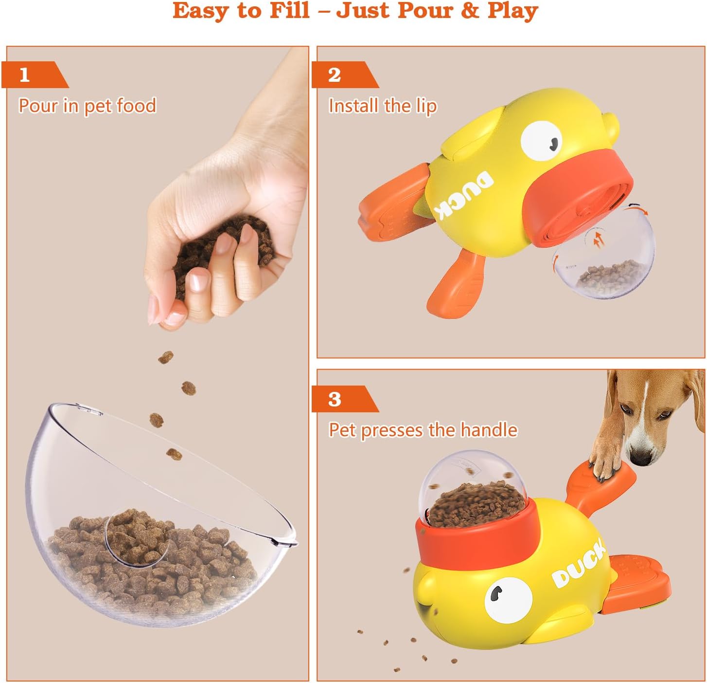Dog Interactive Treat Dispenser Toy, Food Puzzle Slow Feeder