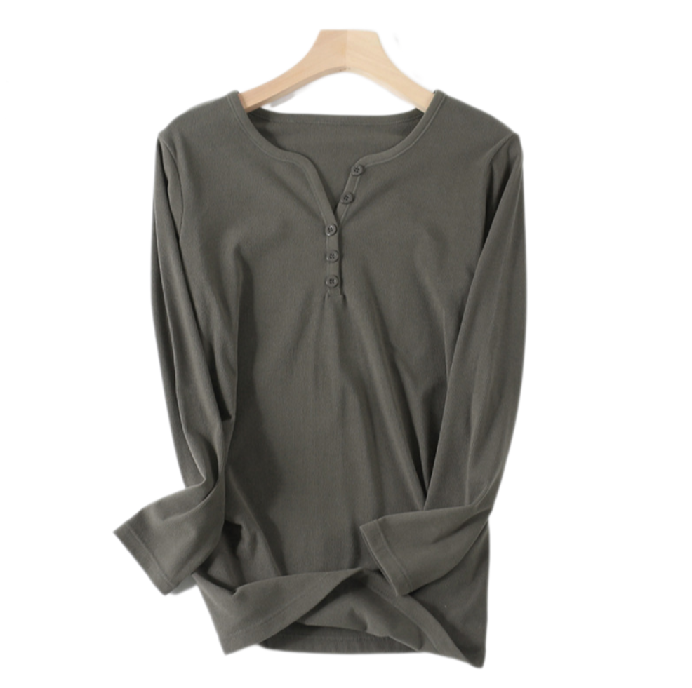 Maternity Thermal Long-Sleeve T-Shirt – Soft & Warm Base Layer for Fall/Winter