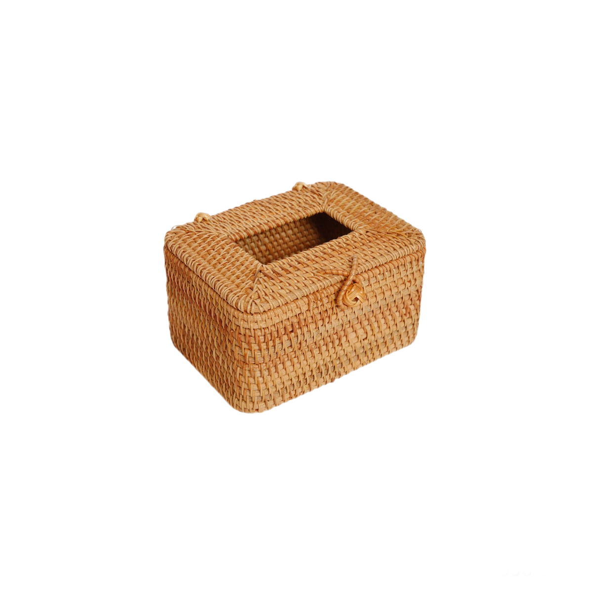 Tightly Woven Rattan Tissue Box Cover - Fits Standard 200-Sheet Tissues