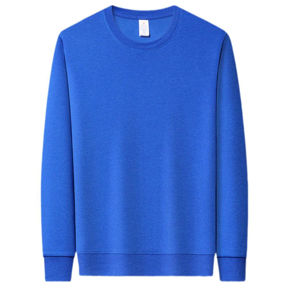 Men's Heavyweight Relaxed-Fit Crew Neck Sweatshirt – 100% Cotton Fleece Lining, 400 GSM, Long Sleeve Casual Pullover for Spring & Fall