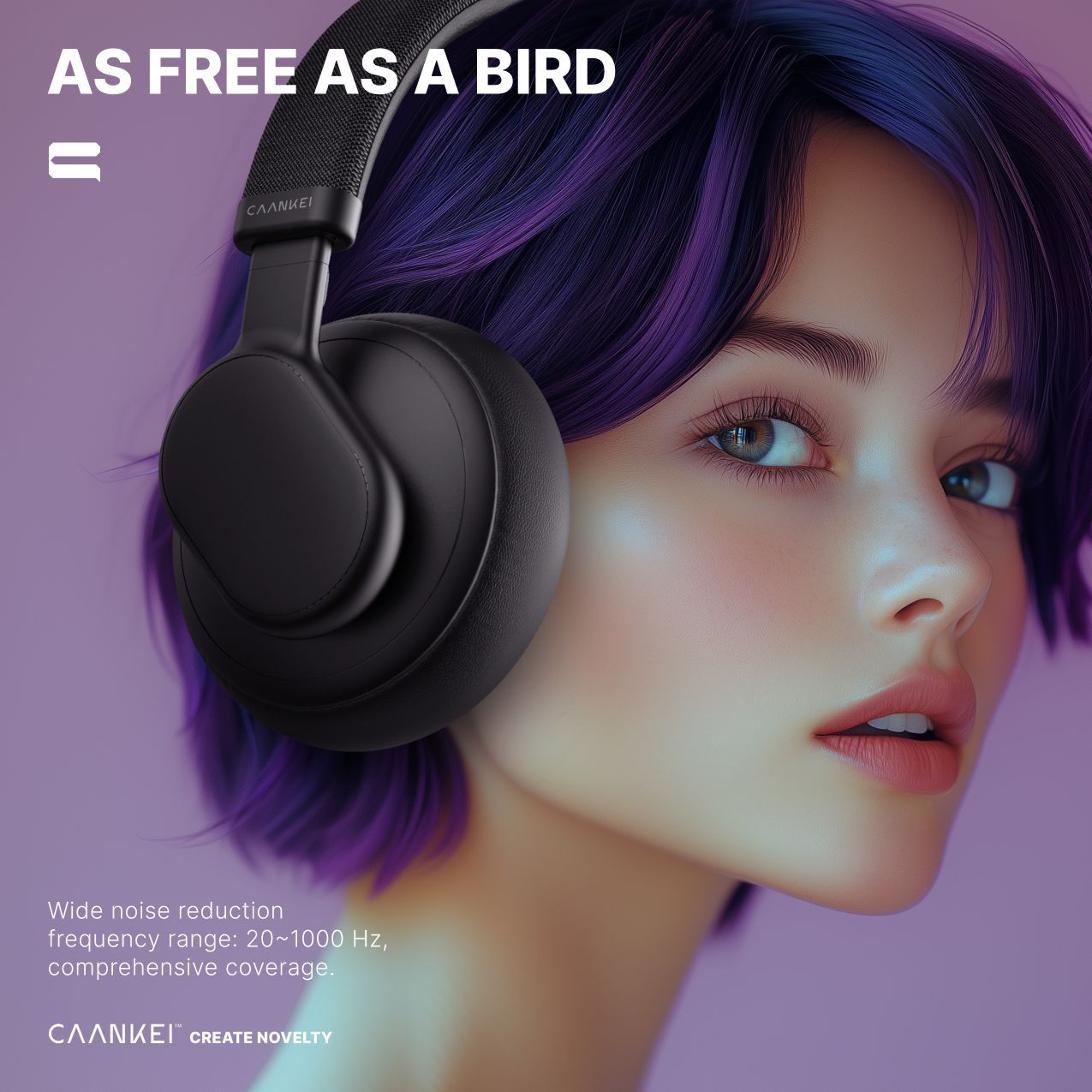 CNF62 Over-Ear Wireless Headphones with Hybrid ANC and Long Playtime