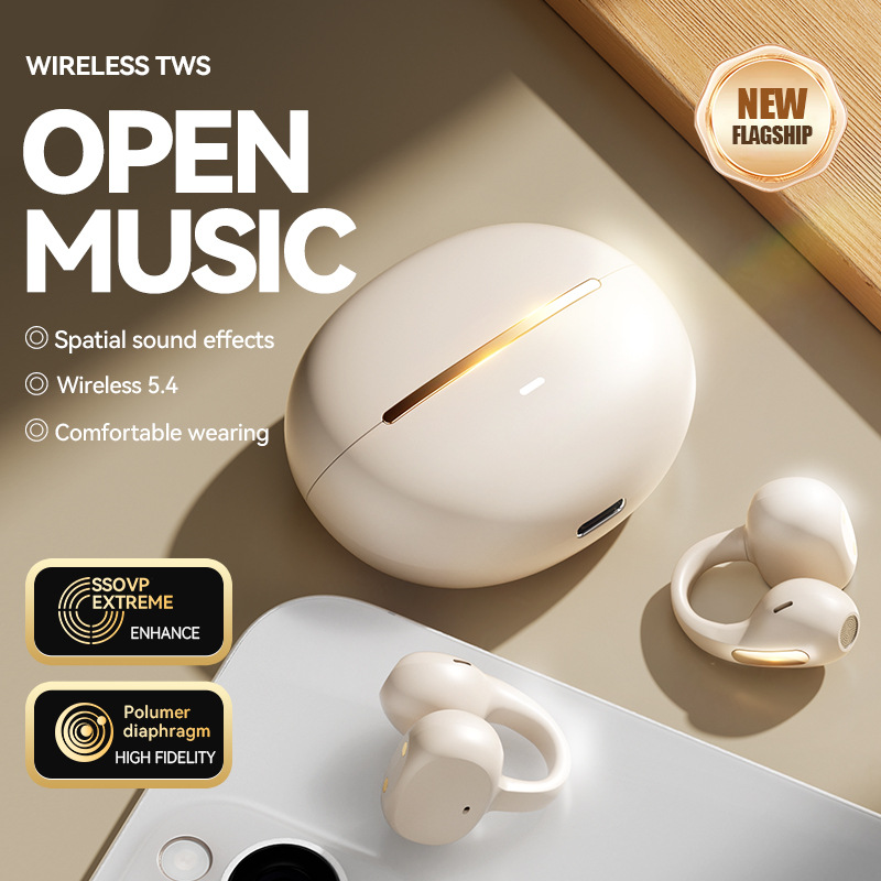 Open Panoramic True Wireless Earbuds with 360° Sound & HD Calling