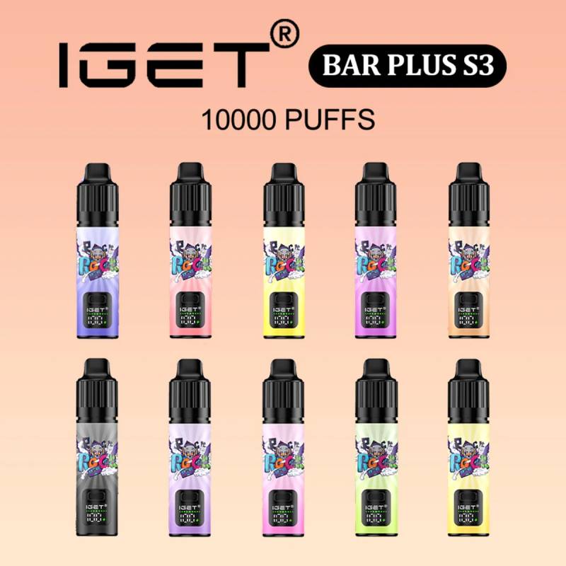 🔥 💨IGET S3 10.000 Züge – Riesige Geschmacksauswahl🍇🍍🍊