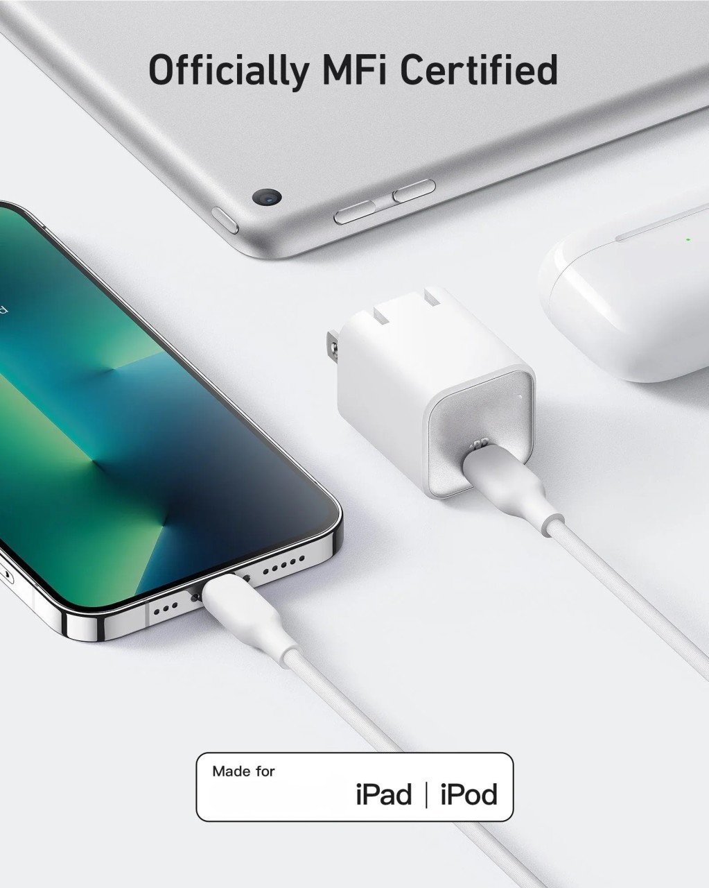 Charger (30W) with 6 ft USB-C to Lightning Cable