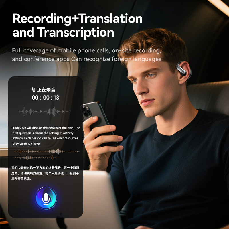 Fully Upgraded Intelligent Earbuds with 360° Immersive Sound & Multi-Language Translation