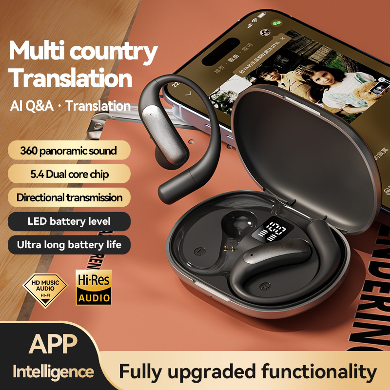 Fully Upgraded Intelligent Earbuds with 360° Immersive Sound & Multi-Language Translation