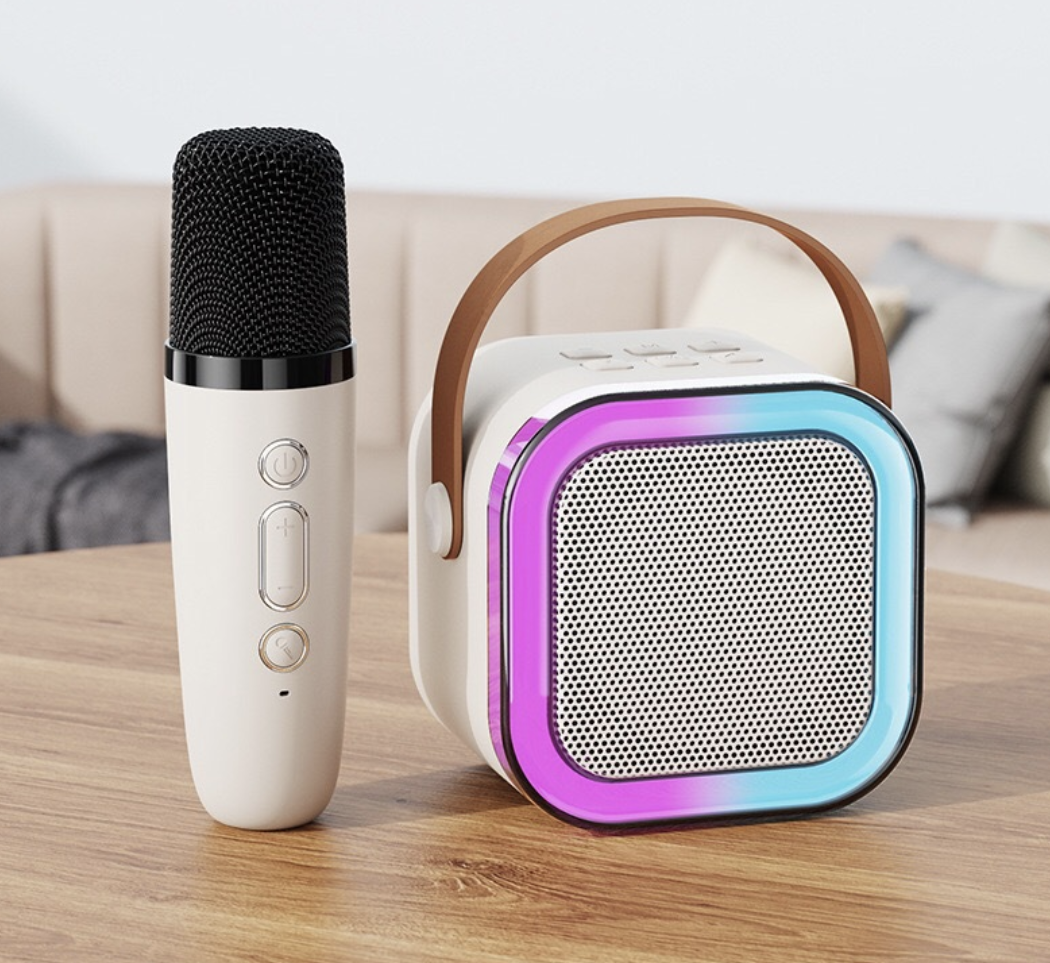 Compact Bluetooth Speaker with KTV Sound Effects and Colorful Lights