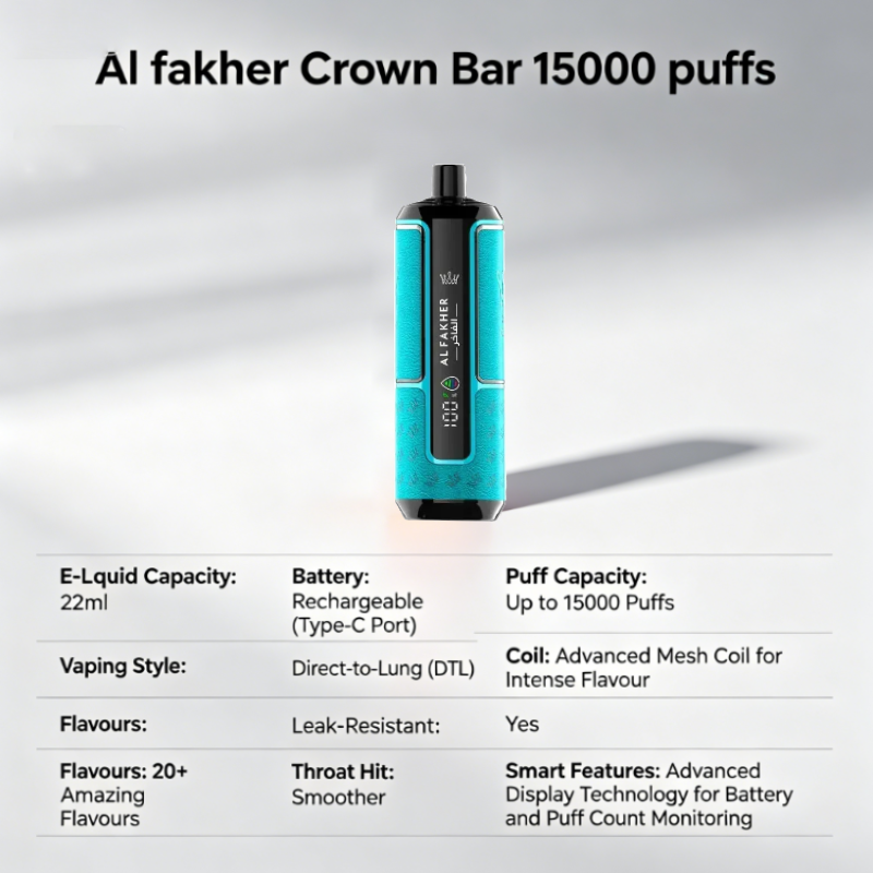 💨 Al Fakher Hypermax 15.000 Züge – Einweg-Vape mit intensiven Aromen & langanhaltendem Genuss