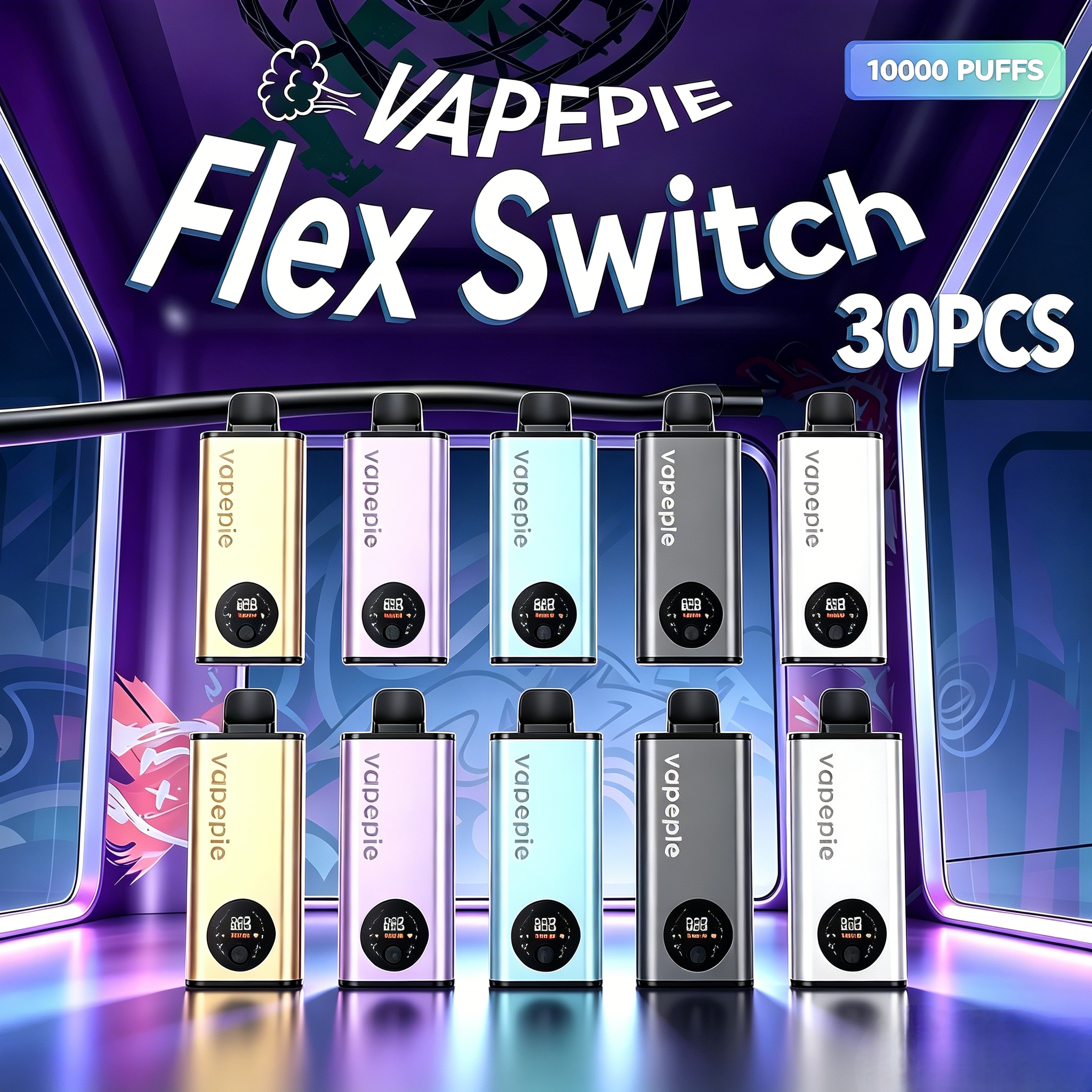 🔥 Sydney Stock 🇦🇺 Vapepie FlexSwitch Pod Kit 10000 Puffs Bundle