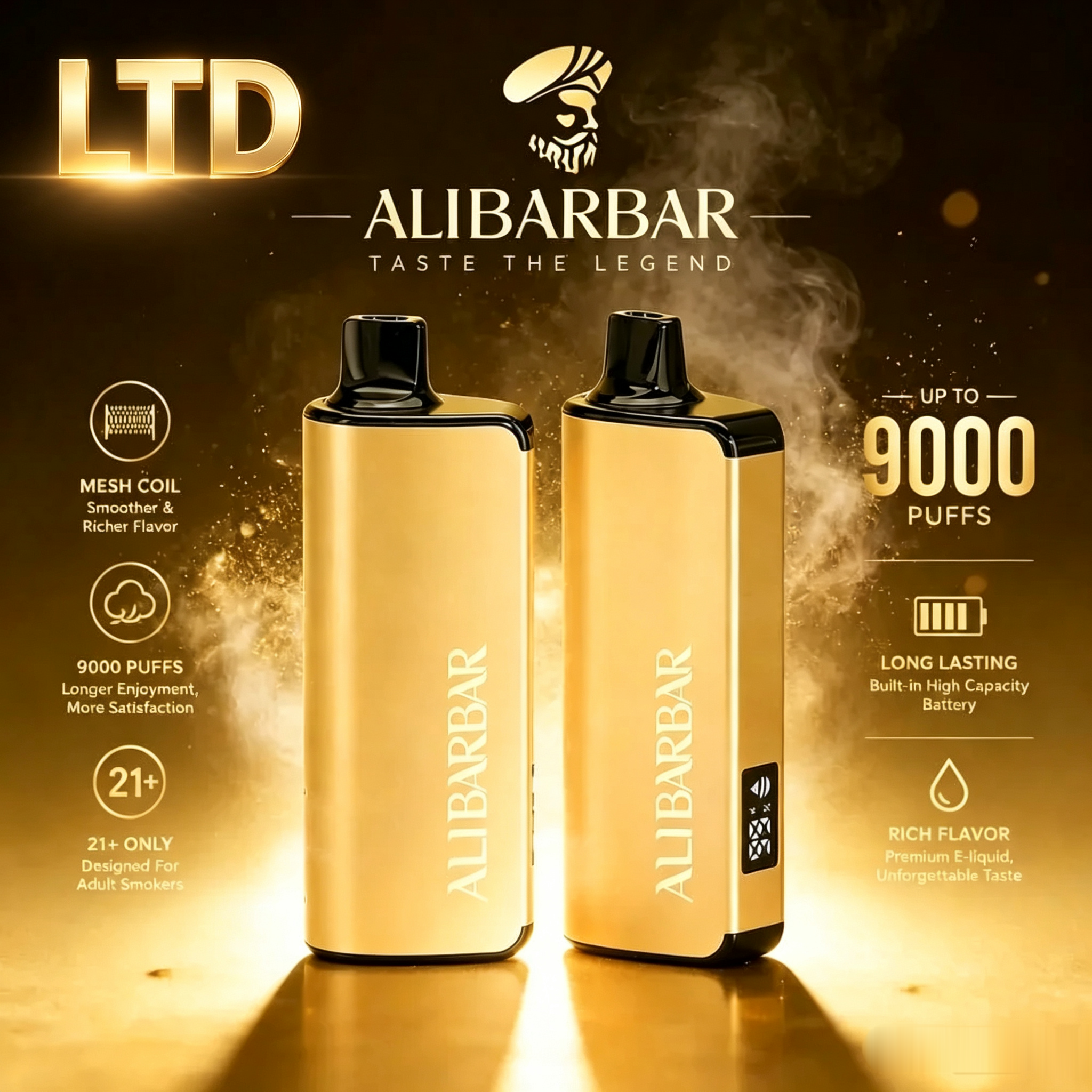 🚚 Ships from Sydney ⚡ ALIBARBAR LTD 9000 Puffs Disposable Vape