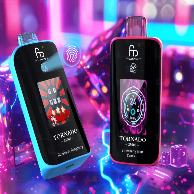 🧊 Fumot Tornado 25K – Einweg-Vape mit Dual-Mesh-Coil & LED-Display 🍓🥭🍏
