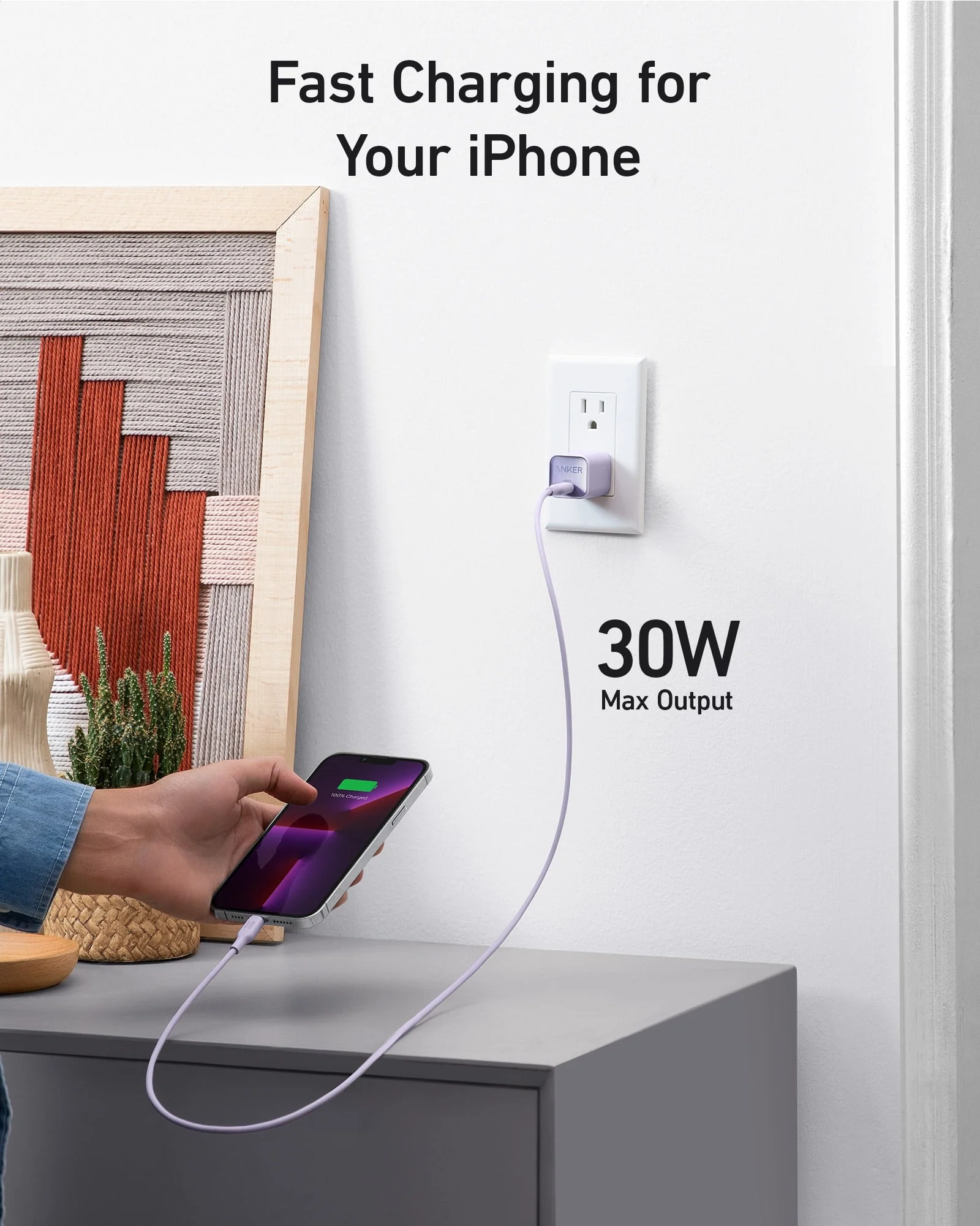 Charger (30W) with 6 ft USB-C to Lightning Cable