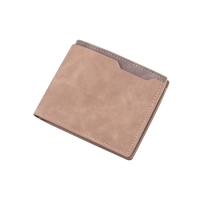 Men's Textured Nubuck Leather Bi-Fold Wallet – Slim Soft Compact Design