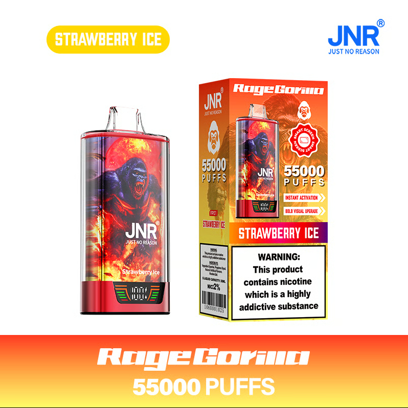 💨JNR Rage Gorilla 55K Puffs Dual Mesh Disposable Vape with Smart Display & Type-C Fast Charging🐒⚡💨