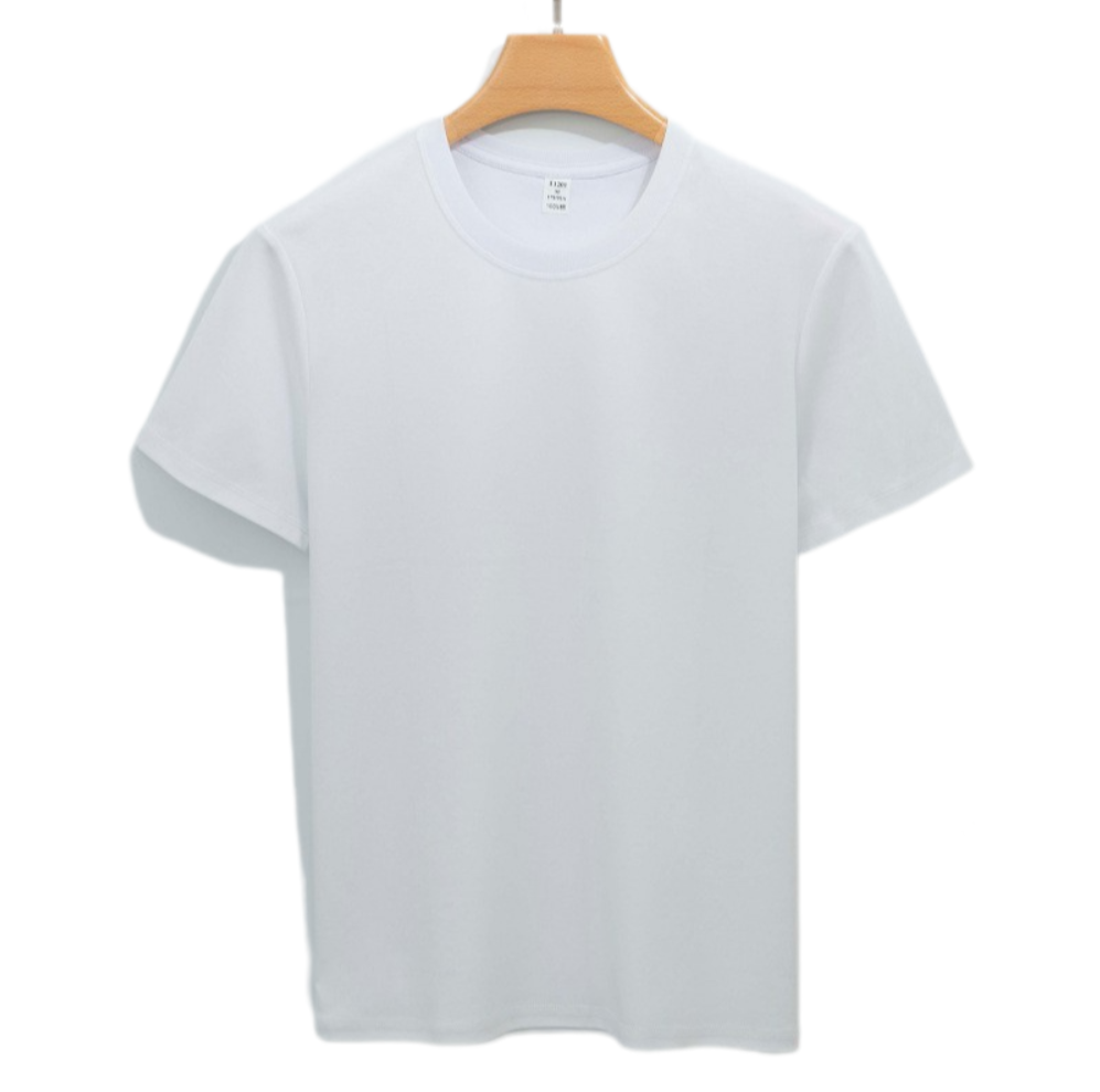 Men’s 160s Long-Staple Cotton T-Shirt – Wrinkle-Resistant Crew Neck, Oeko-Tex Certified