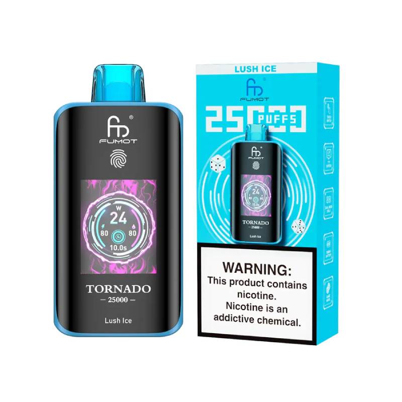 🧊 Fumot Tornado 25K – Einweg-Vape mit Dual-Mesh-Coil & LED-Display 🍓🥭🍏