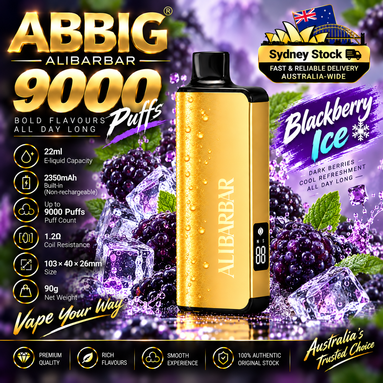 🎉Alibarbar INGOT 9000  ( Sydney Stock 🚚 )