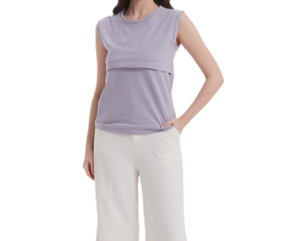 Summer Cotton Maternity Nursing Tank Top – Sleeveless Breastfeeding Camisole