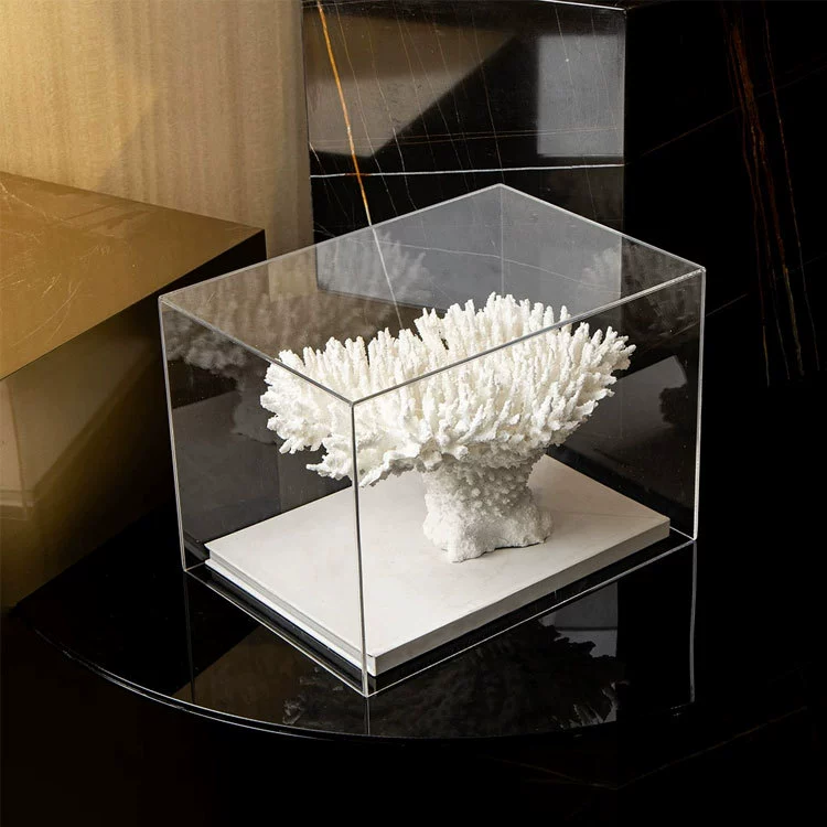 Laser-Cut Stainless Steel Coral Sculpture 18''H | ASTM A240 & RAL 6027 Certified