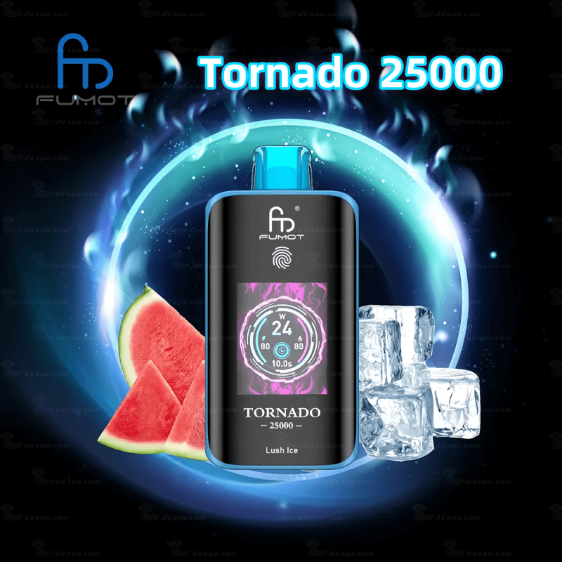 🧊 Fumot Tornado 25K – Einweg-Vape mit Dual-Mesh-Coil & LED-Display 🍓🥭🍏