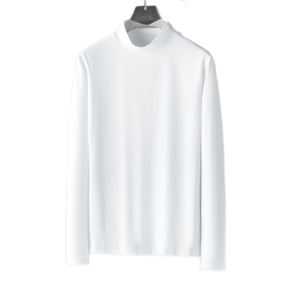 Men’s 180 GSM Modal Long-Sleeve Shirt – Half-High Neck Base Layer, 100% Modal, Oeko-Tex Certified